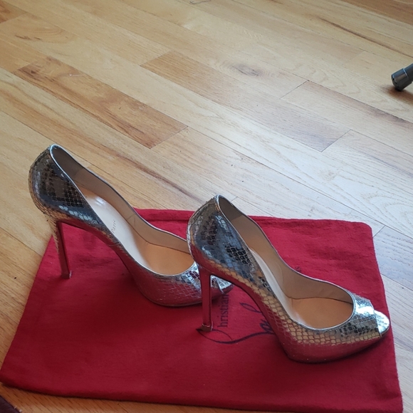 Christian louboutin python peep toe - Picture 8 of 8